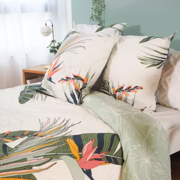 Funda Nórdica y dos fundas para almohada en algodón (240 cm) Gala Blanco 3