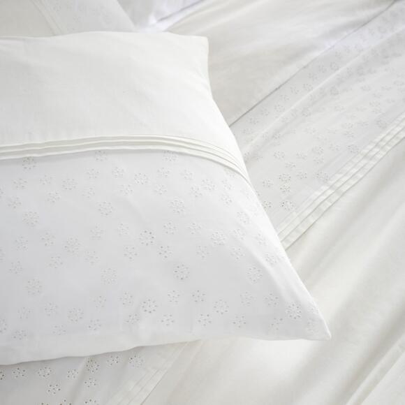 Funda para almohada cuadrada en algodón (L63 cm) Jeanne Blanco 2