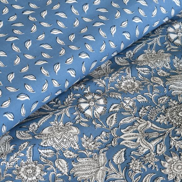 Funda Nórdica y dos fundas para almohada en algodón (240 cm) Julianne Azul 2