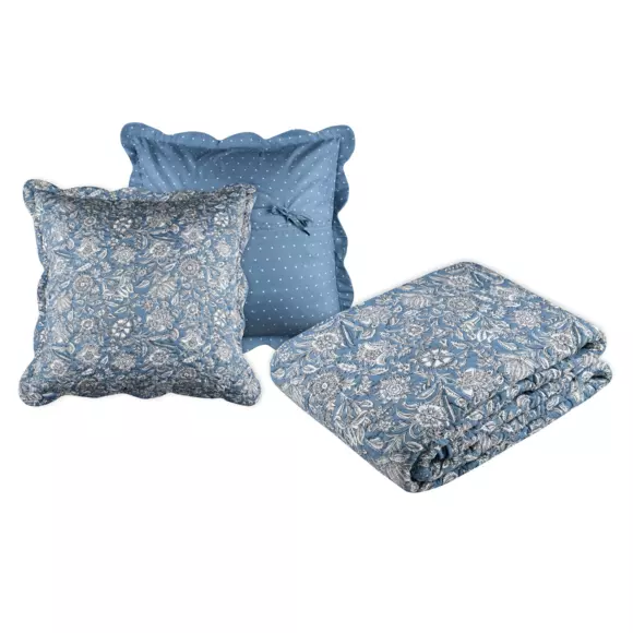 Colcha y funda de almohada (180 x 240 cm) Julianne Azul
