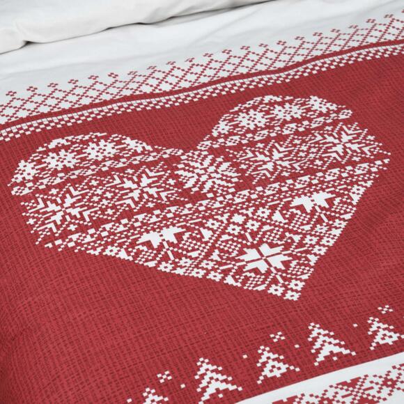 Funda Nórdica y una funda para almohada en algodón (140 cm) Chabottes Rojo 3