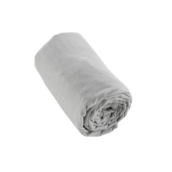 Sábana bajera en franela de algodón (90 cm) Théa Gris claro 2