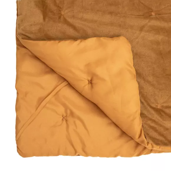 Couvre-lit velours (240 x 260 cm) Jil Marron