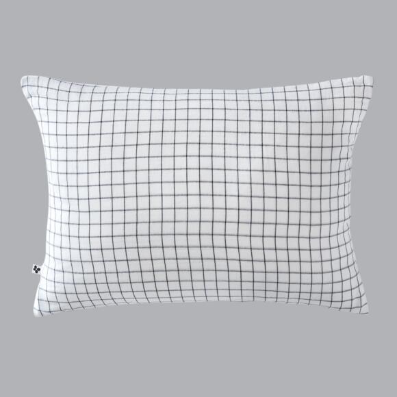 Funda de almohada rectangular en gasa de algodón (70 cm) Gaïa Mix Blanco chantilly 2