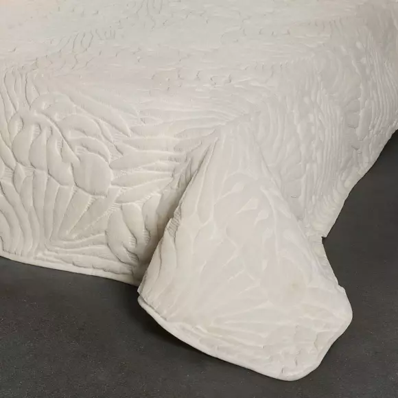 Boutis (240 x 260 cm) Grazie Blanc cassé 3