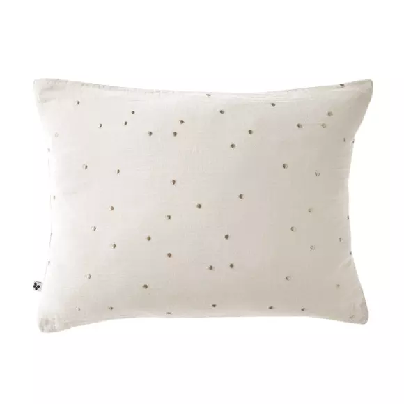 Funda para almohada rectangular en en gasa de algodón (70 cm) Gaïa Chic Beige pampa 2