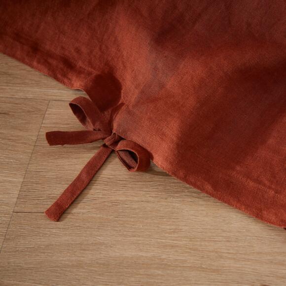 Bettbezug aus gewaschenem Leinen (240 cm) Louise Terrakotta 7