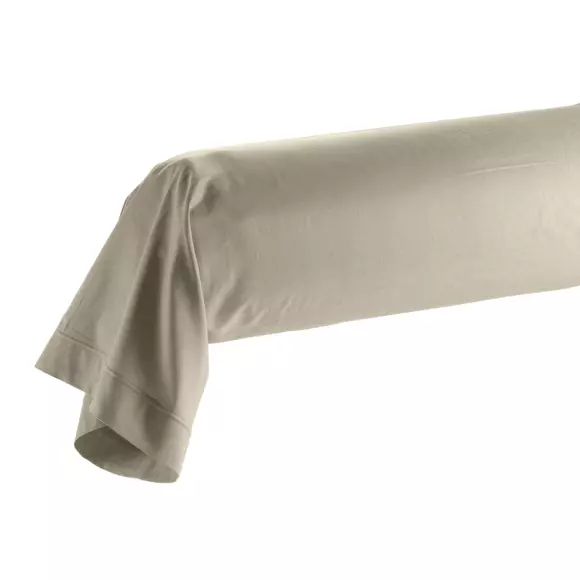 Taie de traversin coton bio (L185 cm) Biolina Taupe 3