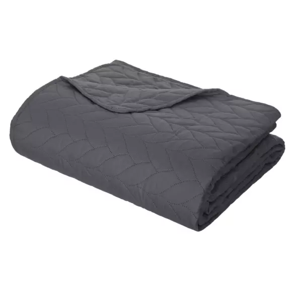 Colcha  y fundas para almohadones (240 x 260 cm) Tresse Gris antracita 2
