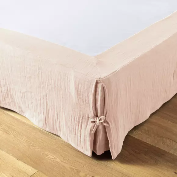 Cubre -somier Gasa de algodón (160 x 200 cm) Gaïa Rosa tierno 2