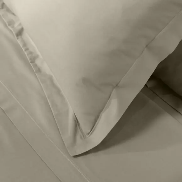 Funda de almohada cuadrada en algodón bio (63 cm) Biolina Topo 2