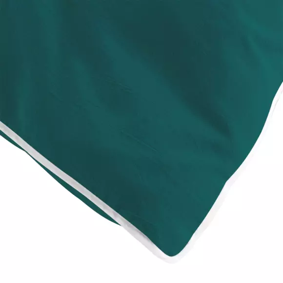 Funda Nórdica y dos fundas para almohadas algodón lavado (260 cm) Linette Azul petróleo 2