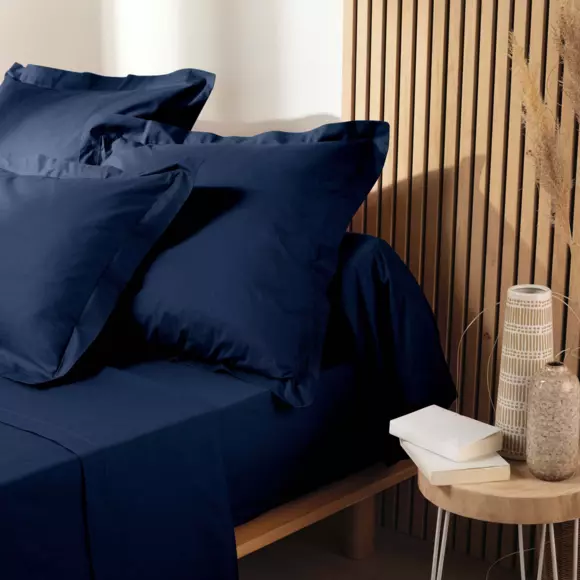 Sábana encimera en algodón bio (180 cm) Biolina Azul noche 2