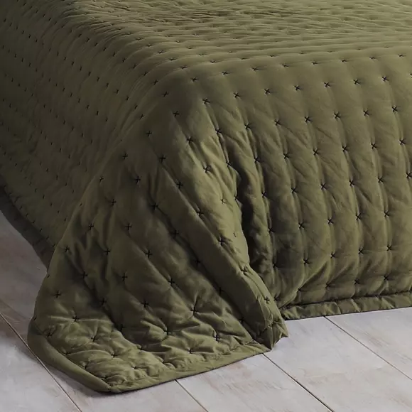 Colcha (230 x 250 cm) Paloma Verde kaki 2