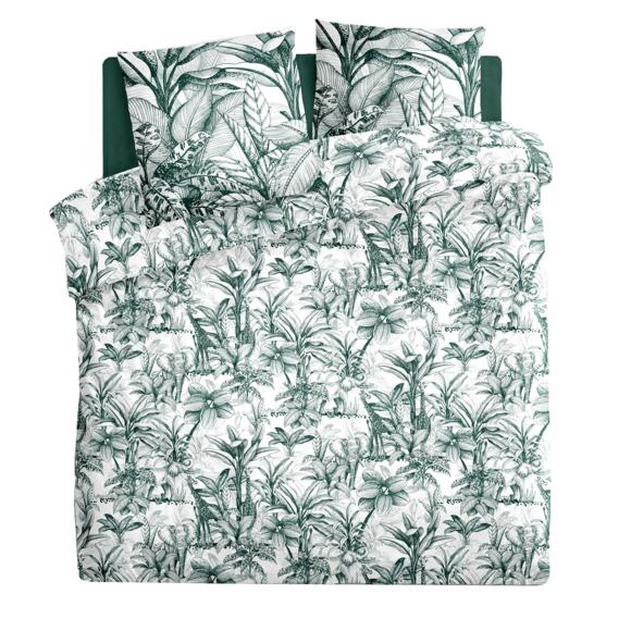 Funda Nórdica y dos fundas para almohada algodón (240 cm) Tropik Verde cedro 2