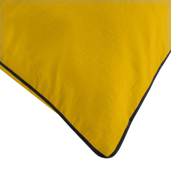 Funda Nórdica y dos fundas para almohadas algodón lavado (260 cm) Linette Amarillo 2