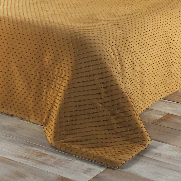 Couvre-lit (250 x 260 cm) Pompon Jaune 2
