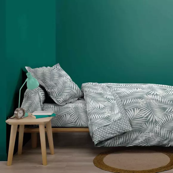 Sábana bajera  algodón (140 cm) Botania Verde savila 2