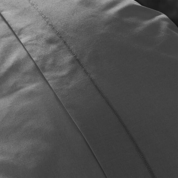 Sábana de percal de algodón (270 cm) Cali Gris antracita 2