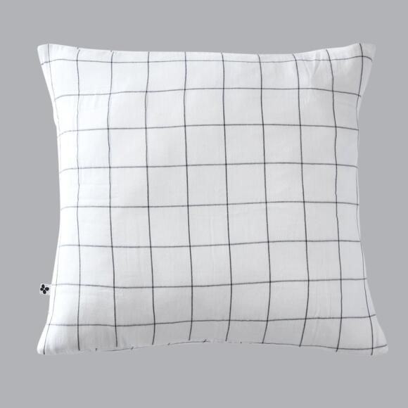Taie d'oreiller carrée gaze de coton (60 cm) Gaïa Match Blanc chantilly 2