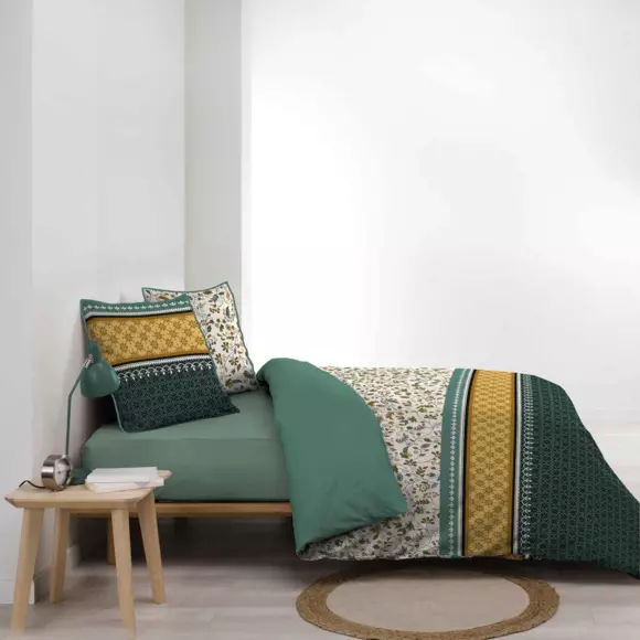 Funda Nórdica y dos fundas para almohadas algodón bio (240 cm) Fleurine Amarillo 3