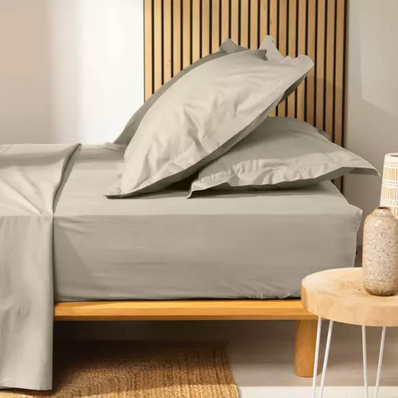 Sábana bajera en algodón bio (90 cm) Biolina Topo 2