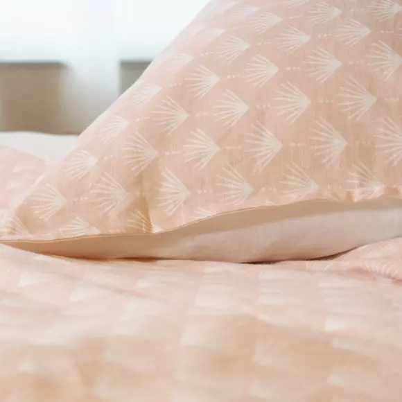 Dekbedovertrek met twee kussenslopen katoen en gewassen linnen (260 cm) Evi Roze 3