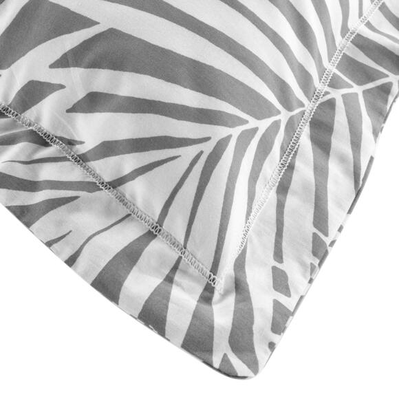 Rechteckiger Kopfkissenbezug aus Baumwolle (70 cm) Botania Grau 3