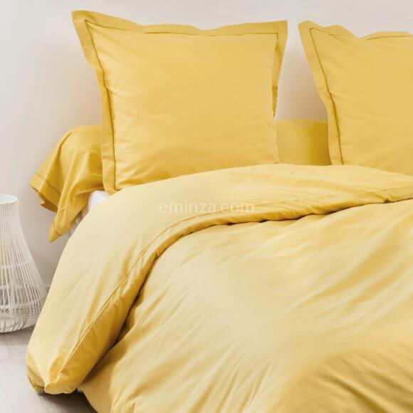 Funda para almohada cuadrada  algodón Félicie Amarillo mostaza 3