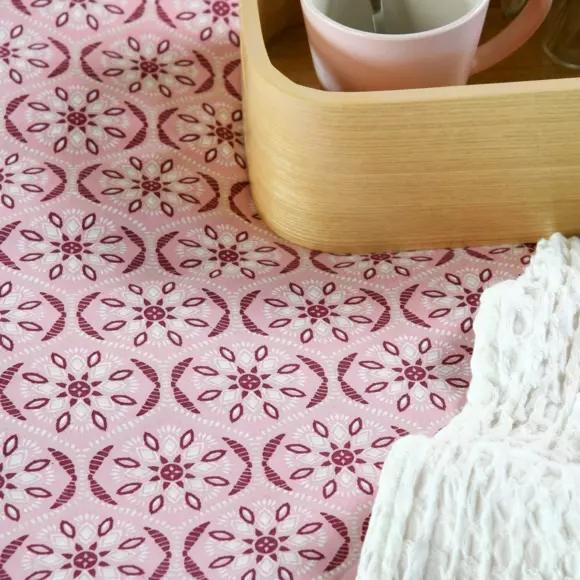 Housse de couette et deux taies coton (260 cm) Emilia Rose 3