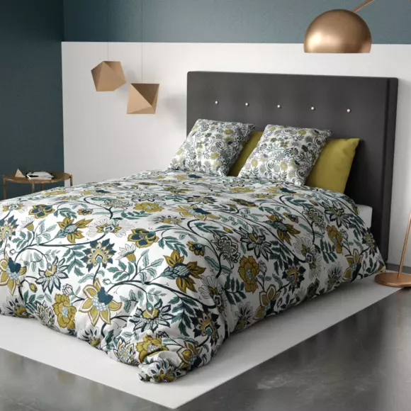 Funda nórdica y dos fundas de almohada en algodón (260 cm) Bohemia Verde 2