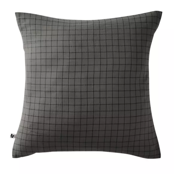 Taie d'oreiller carrée gaze de coton (60 cm) Gaïa Mix Gris granit 2