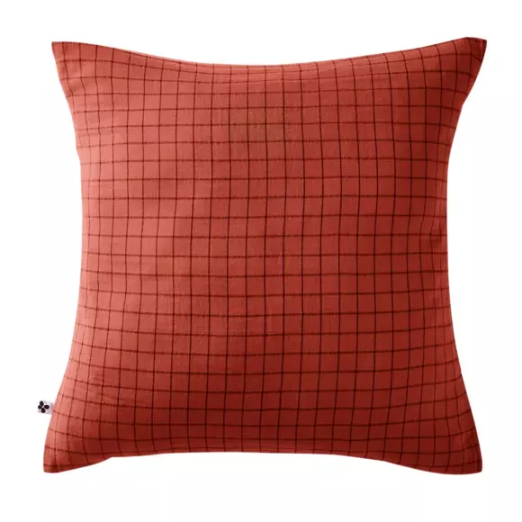 Taie d'oreiller carrée gaze de coton (60 cm) Gaïa Mix Terracotta 2