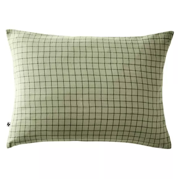 Taie d'oreiller rectangulaire gaze de coton (70 cm) Gaïa Mix Vert tilleul 2
