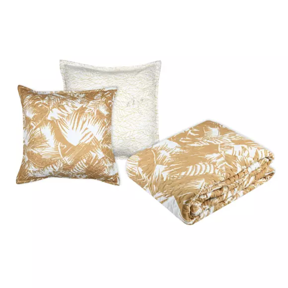 Couvre-lit et taies d'oreiller (260 x 240 cm) Bamako Jaune moutarde 2