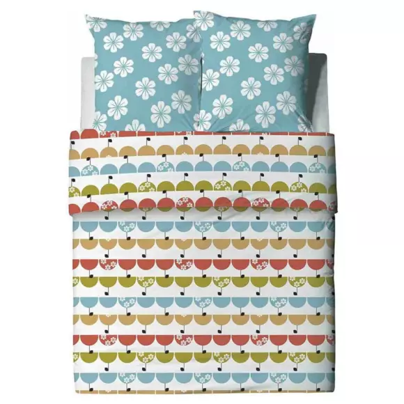 Funda Nórdica y dos fundas para almohada en algodón (260 cm) Grany Multicolor 3