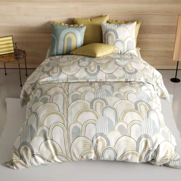 Juego de sábanas en algodón cama 90 cm 3 piezas Colizé Beige 3