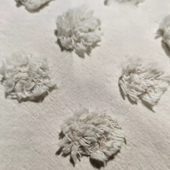 Housse de couette et deux taies coton lavé (260 cm) Moura Ecru 2