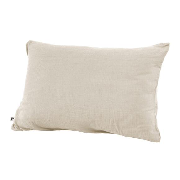 Funda para almohada rectangular en en gasa de algodón (L80 cm) Gaïa Beige pampa 2
