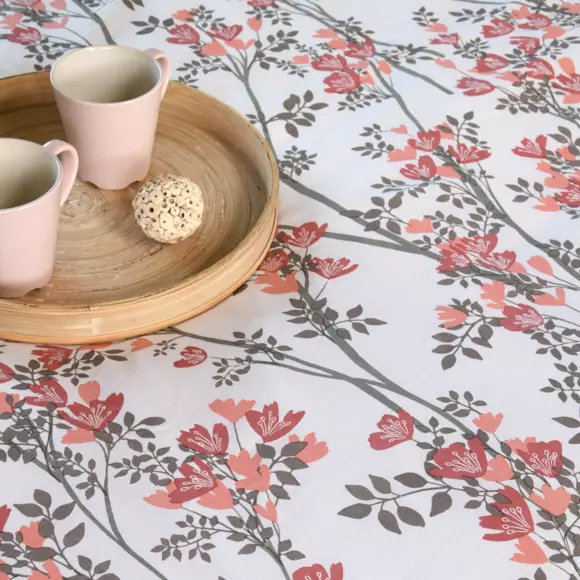 Parure de draps coton lit 140 cm 4 pièces Ines Rose 2