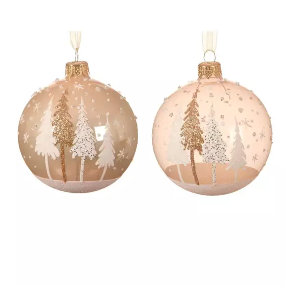 Lote de 6 bolas de Navidad en vidrio (D80 mm) Pia Perla  2