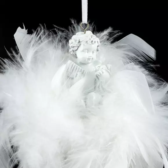 Ángel para colgar Corona Blanco 2