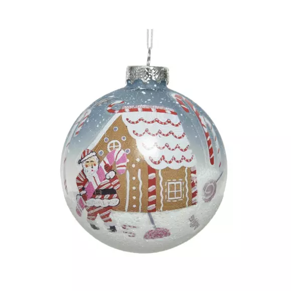 Set van 3 glazen kerstballen (D80 mm) Peperkoek Meerkleurig  2