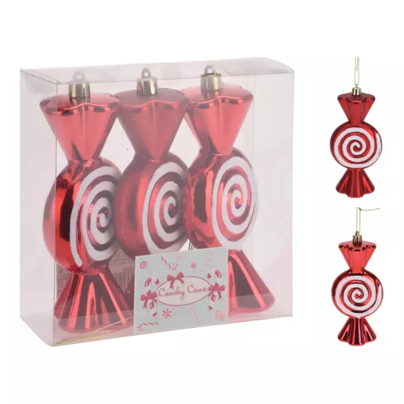 Lot de 3 bonbons Hélice Rouge 2