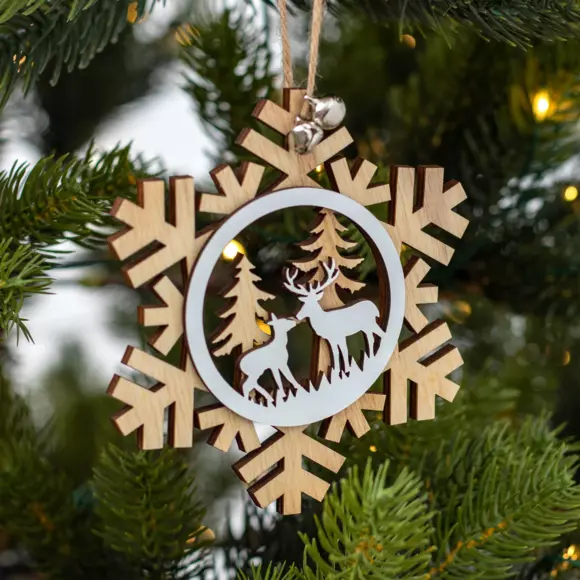 Flocon de Noël à suspendre Rennes en famille  Naturel 2