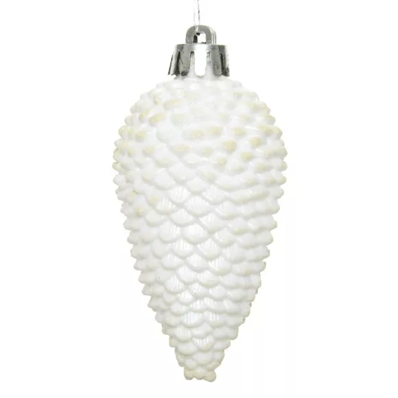 Set di 6 pigne Alpine Bianco