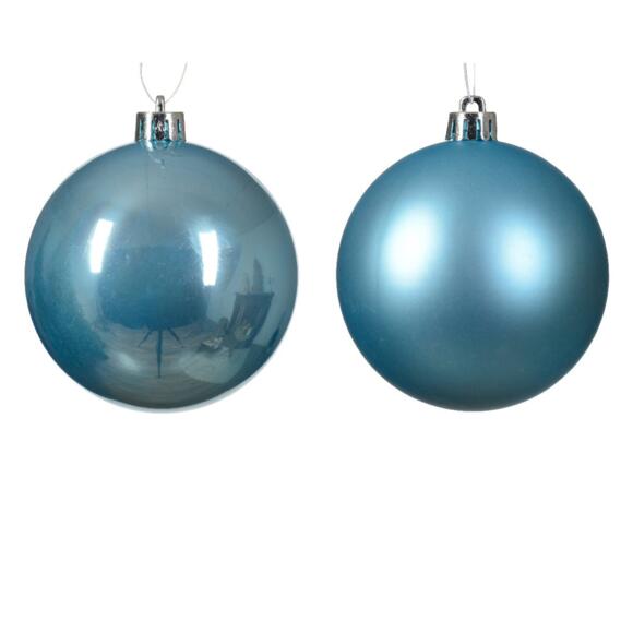 Lot de 16 boules de Noël (D40 mm) Alpine Bleu vaporeux 2