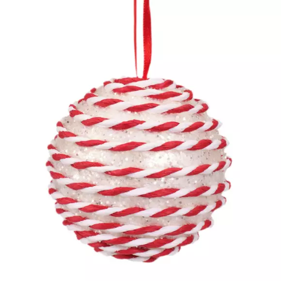 Lot de 12 boules de Noël (D80 mm) Emina Rouge 2