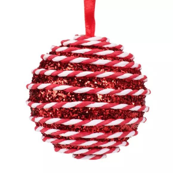 Lot de 12 boules de Noël (D80 mm) Emina Rouge 3