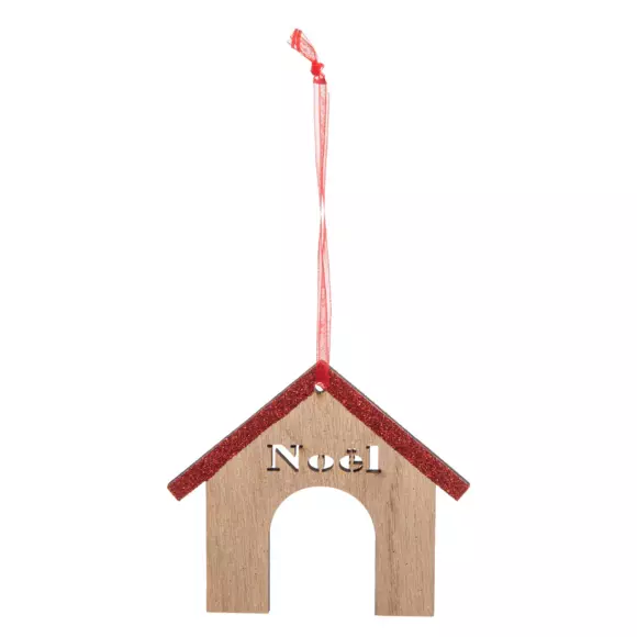 Hond set van 4 hangdecoratie Rood 2